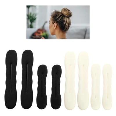 Image of 8 Pieces Of Bun Clips, Hair Twisting Tools, Curling Hairpins, Headbands, Ball Irons, Styling Accessories