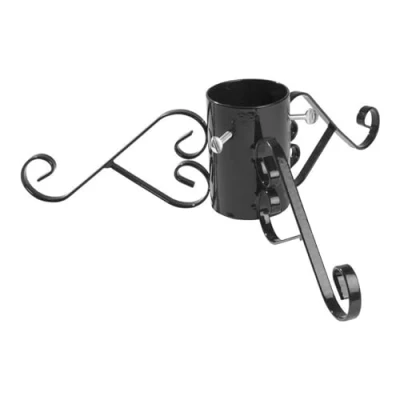 Image of AMOS Christmas Tree Stand Metal Xmas Base 4 Inch For Real Trees, Black