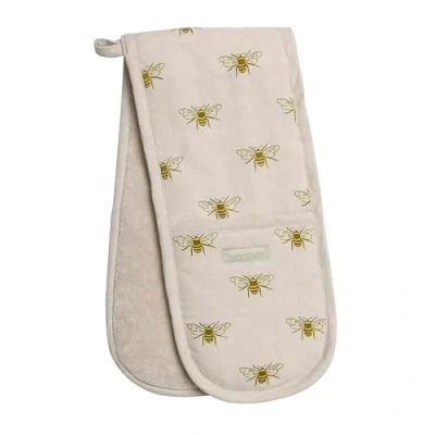 Image of Sophie Allport Linen Bees Double Oven Glove