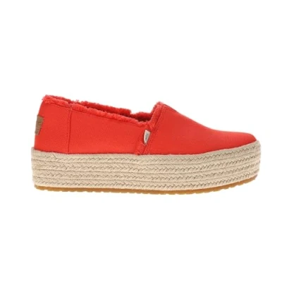 Image of TOMS Women&#039;s Valencia Espadrille, Flame Canvas/Fray, 4.5 UK
