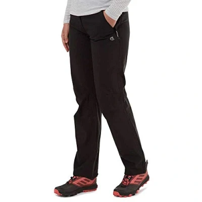 Image of Craghoppers Womens Airedale Trousers Hiking Pants, Black, 22 Long EU