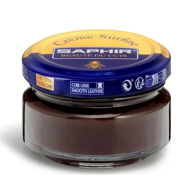 Image of Saphir Cream Surfine Shoe Polish MARRON FONCE 05