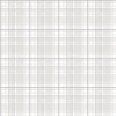 Image of Galerie G56305 Nordic Elements Tartan Design Wallpaper, Greige, 10m x 53cm