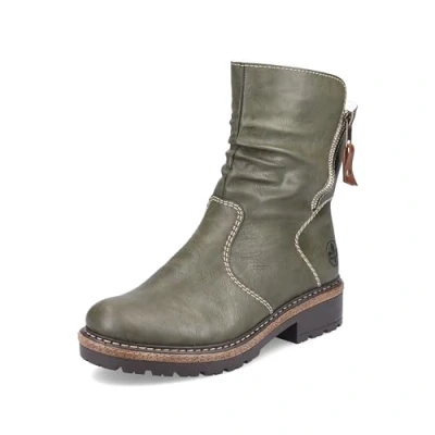 Image of Rieker Women&#039;s Z3492 Fashion Boot, Green, 3.5 UK