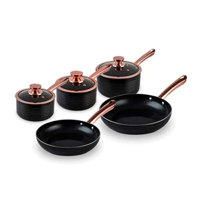 Image of Tower Linear Rose Gold 5 Piece Pan Set