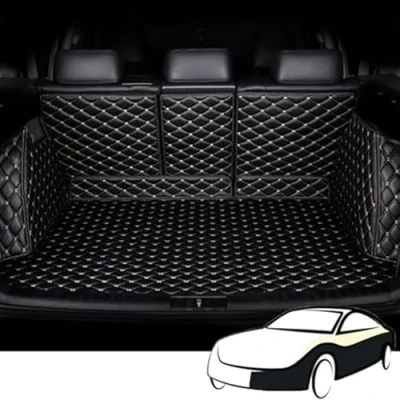 Image of TYYEDRA Car Full Coverage Boot Liner, for Honda HRV 2021 2022 2023 2024 Liner Mats Anti Scratch Slip Waterproof Protector Pad Accessories,B