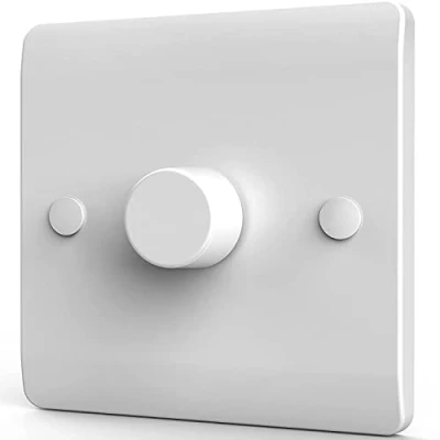 Image of LED Dimmer Switch for Dimmable LED/Halogen/Incandescent Lights Trailing Edge Switches Rotary Push On/Off, 1 Gang, 1Way/2 Way, 3 100 Watts
