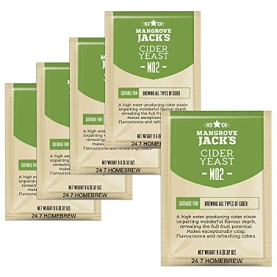 Image of Mangrove Jack 5X Yeast Cider M02 Craft Series 9g Treats 23L