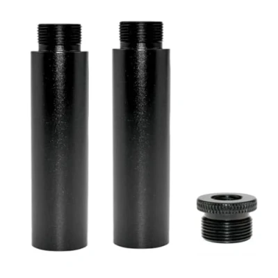 Image of Microphone Extension Rods, 2 Pack 5/8&quot; Female to Male Mic Pole for Tripod and Boom Desk Stand, with 3/8&#039;&#039; 5/8&#039;&#039; Adapter, Stand Extender Arm