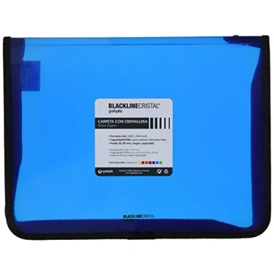 Image of Grafoplas 4800630 Writing Case with Zip, Blue, A4 +