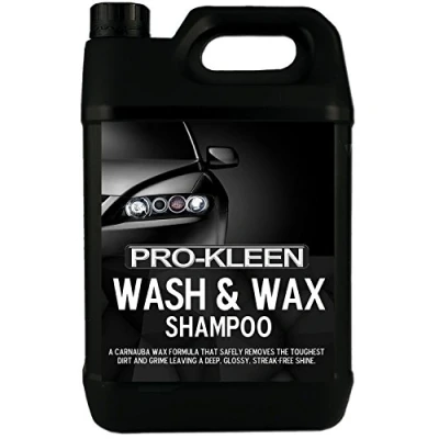 Image of Pro Kleen Wash &amp; Wax Shampoo with Carnauba 5L pH Neutral Professional Car Shampoo, Suitable for all Exteriors, Glossy Just Waxed Shine