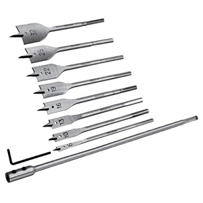 Image of Rolson 48550 10 pc Flat Wood Drill Bit Set