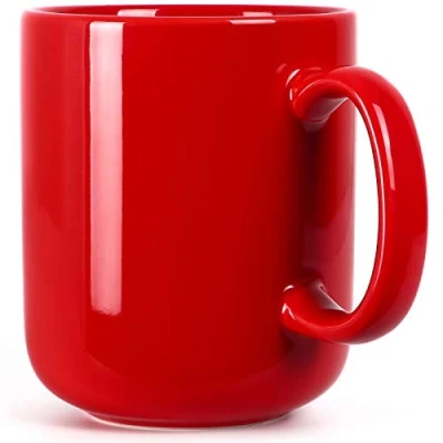 Image of SHOWFULL 20 OZ Large Coffee Mug, 600ml Porcelain Extra Big Ceramic Cup for Men Women Tea Hot Chocolate Latte, Red