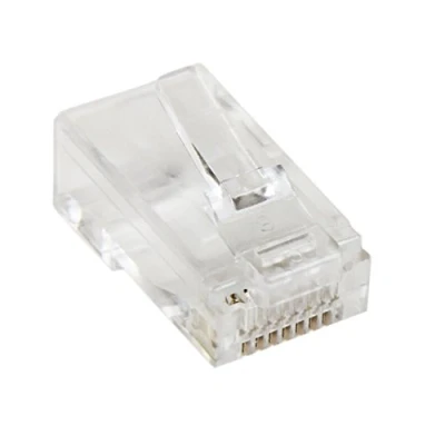 Image of StarTech.com Cat5e RJ45 Stranded Modular Plug Connector 50 Pkg Bulk Cat 5e Plugs 50x Ends (CRJ4550PK)