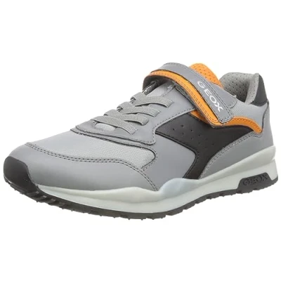 Image of Geox Pavel A Sneaker, Grey/orange, 7 UK Child