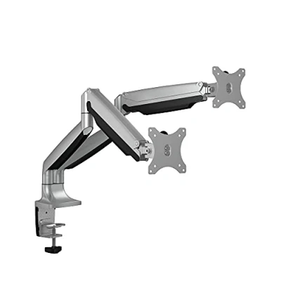 Image of ICY BOX IB MS504 T Monitor Mount for 2 Monitors up to 32 Inches (up 9 kg, VESA 75 x 75/100 100), Mounting Options, Swivel and Tilt, Cable Management, Ergonomic,