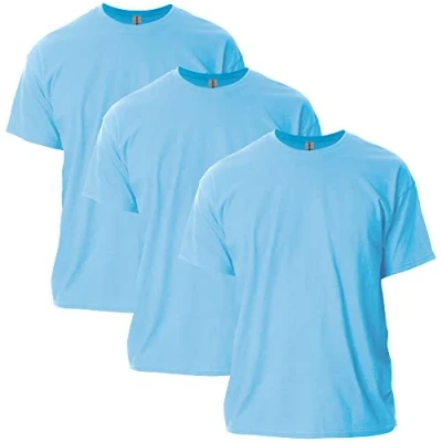 Image of Gildan Men&#039;s Ultra Cotton T Shirt, Style G2000, Multipack, Light Blue (3 Pack), XXL (Pack of 3)