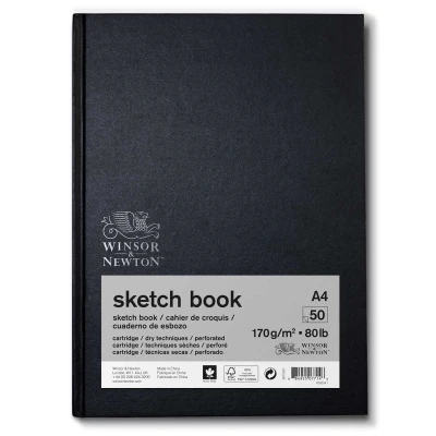 Image of Winsor and Newton 6673007 Spiral Sketchbook, 50 Sheet, 170gsm, Page, A4 Size