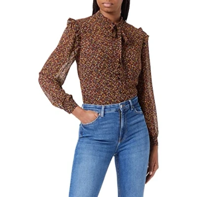 Image of Pepe Jeans Women&#039;s LULI Pirnt Shirt, 262BRICK, S