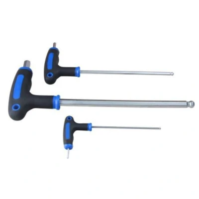 Image of US PRO 9 Piece T Handle Hex/Allen Key Screwdriver Ball End Set 2mm to 10mm 1612