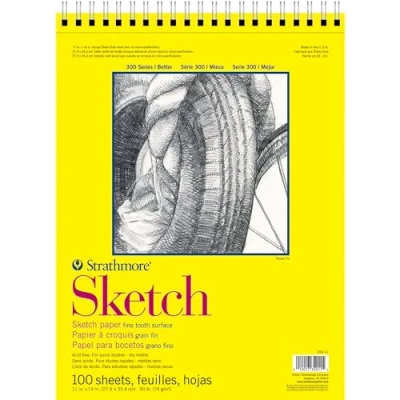 Image of Strathmore 350 11 Sketch Paper Pad, White, x 14 inch