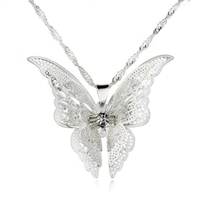 Image of Premium Quality 1 PC Butterfly Necklace Pendant Chain for Women Lady Girl
