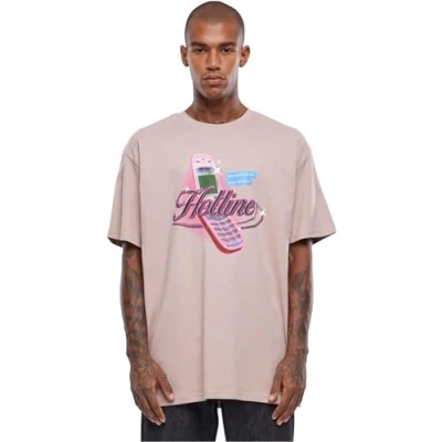 Image of Upscale by Mister Tee Unisex Hotline Oversize Print Tshirt, Size: Large, Duskrose