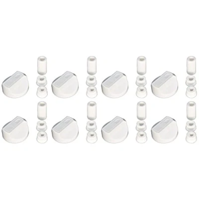 Image of Ufixt 8 x Fits Hotpoint, Howdens, Hygena, Indesit, Lamona And LG Universal Cooker/Oven/Grill Control Knob Adaptors White