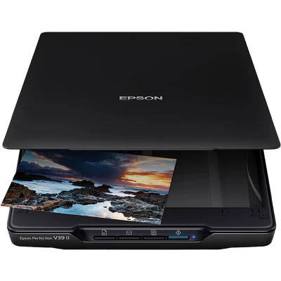 Image of EPSON Perfection V39II Flatbed Scanner, Blue