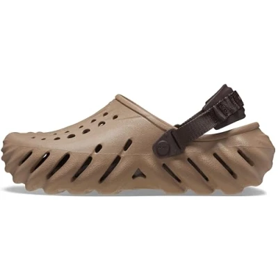 Image of Crocs ECHO Unisex Mules, Size: 10, Latte Synthetics
