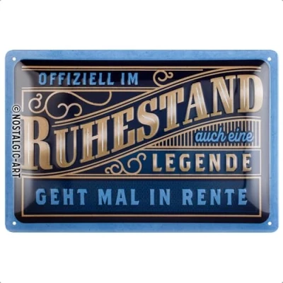 Image of Nostalgic Art Retro Tin Sign 20x30cm Retirement Gift Idea for Metal Vintage Design