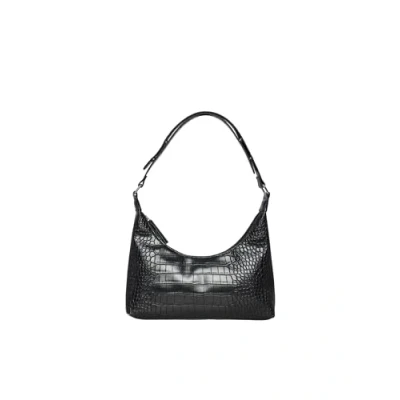 Image of PIECES Women&#039;s Pcmaggi Croco Shoulder Bag Handbag, Black, Keine Angabe