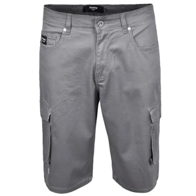 Image of Firetrap Men Shorts Chino Cotton Zip Fly Summer Half Pants with Belt Loops Casual Bottoms Pockets Grey 36