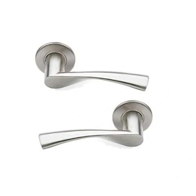 Image of Bricard 668550 Pair of Handles on Stainless Steel Rosette Tempo Design Gospel