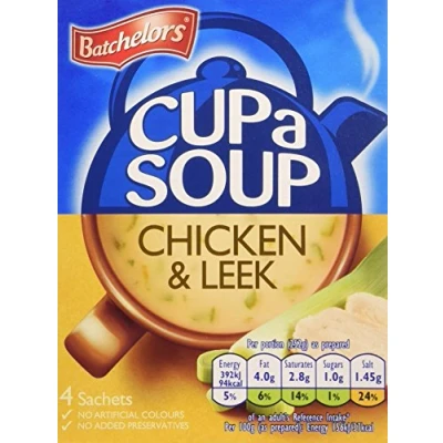 Image of Batchelors Cup a Soup Chicken and Leek 4 Sachets 86 g (Pack of 9)