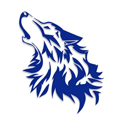 Image of Decus Wolf L 0222 (blue) // Sticker OEM JDM Style Vinyl Transfer