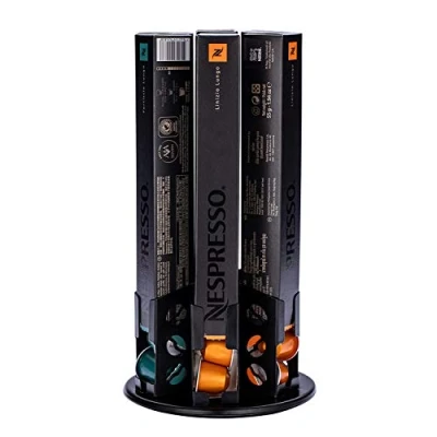 Image of FlagShip Nespresso Originalline Pod Holders Capsules Dispenser Holder Storage Stand Carousel Rack (60 Pods)