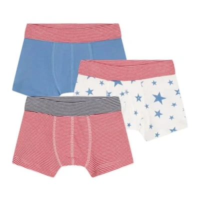 Image of Petit Bateau KIDS 3 PACK Pants for kids, Size: 3y, Alaska/marshmallow/spi/marshmallow