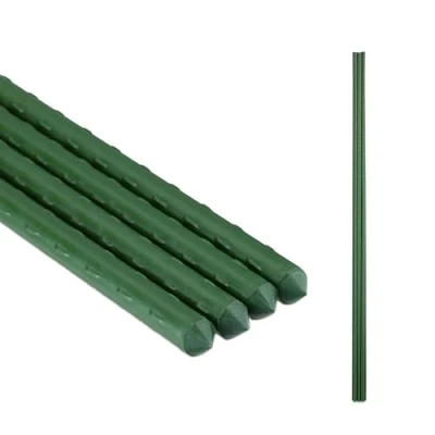 Image of Relaxdays Stakes, Set of 10, Garden Climbing Aid for Plants, 110 cm, Plastic, Metal, Green, 120 cm Height, Diameter 10 mm
