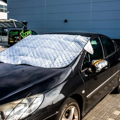 Image of Netagon Quilted Car Windscreen Cover Sunshades, Van SUV Windshield Sun Shade UV Protective Front Window Snow Ice Frost Dust Water Resistant (XL 148 x 118cm)
