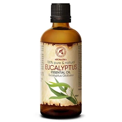 Image of Eucalyptus Essential Oil 100ml Globulus 100% Pure &amp; Natural use for Tension Relief Good Mood Freshen Rooms Bath Sauna Scented Oils