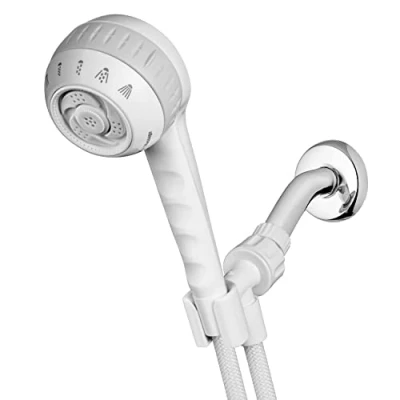 Image of Waterpik Original Massage Shower Head Handheld Spray and PowerSpray 1.8 GPM, White, SM 651E