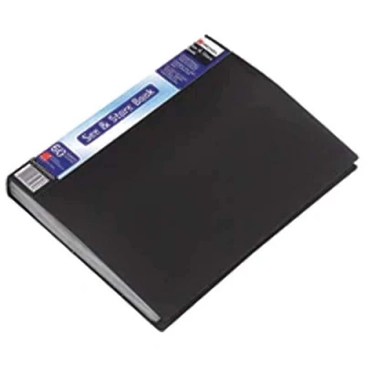 Image of Rexel 327617 See and Store Display Book A4 Black (60 Pockets)