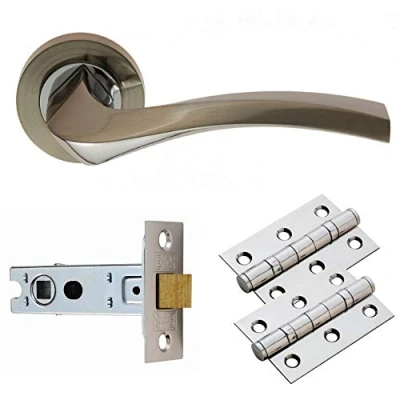 Image of Carlisle Brass GK008SNCP/INTB SINES Latch Pack, Satin Nickel/Polished Chrome