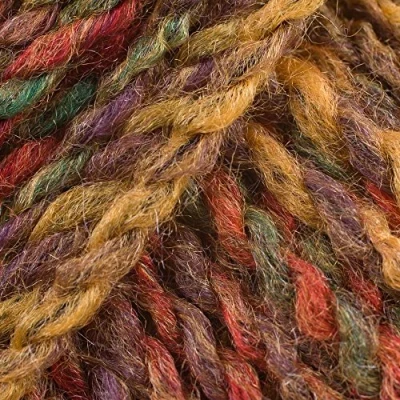 Image of James Brett Marble Chunky Knitting Yarn 100% Soft Acrylic Wool 200g Ball (Green Yellow &amp; Red Mix MC7)