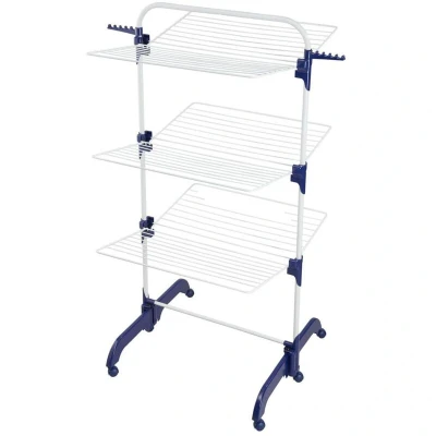 Image of Leifheit Tower Dryer Comfort 420,Clothes Airer,Drying Rack,42 m/136 ft Drying Space, Sturdy Steel Frame, Incl Sock Clips and Hangers, Open 167x66 x 87 cm high; Closed 95x66x6 cm; Clothes Horse