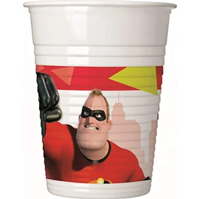 Image of Disney Incredibles 2 Cups Plastic 200ml 8ct