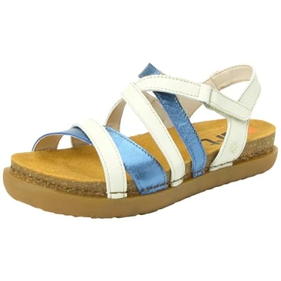 Image of ART Women&#039;s 1714 Rhodes Sandal, Nappa Cream Blue, 7 UK