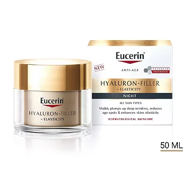 Image of Eucerin Hyaluron Filler + Elasticity Anti Ageing Night Cream 50ml