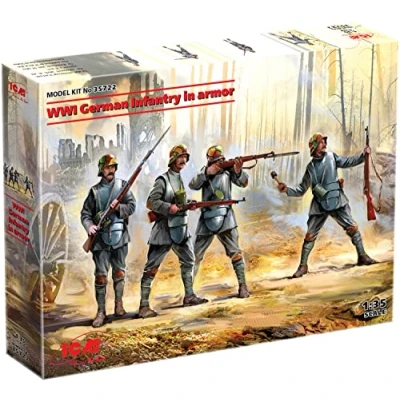 Image of ICM ICM35722 1:35 WWI German Infantry in Armor Scale Model Kit